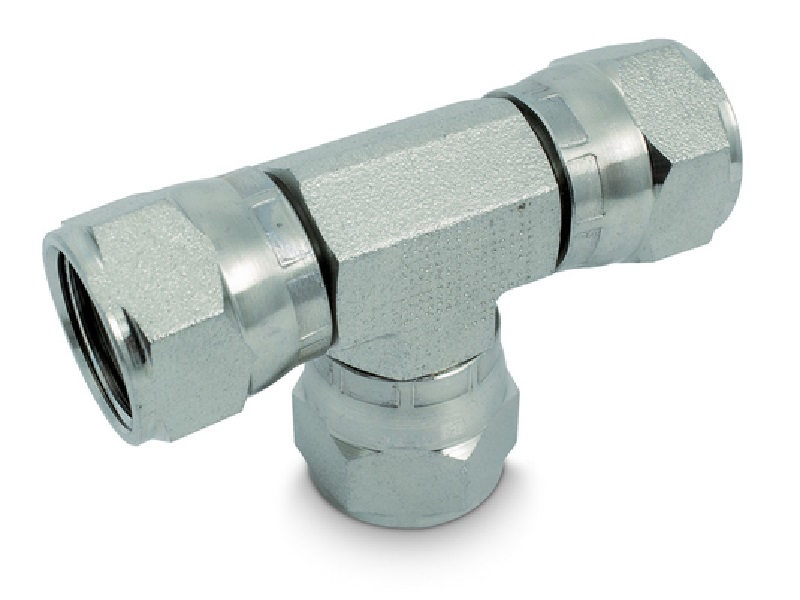 T-spojka 3x převlečná matice ( UNF závit) T-MSPJ